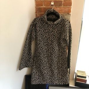 Cowl neck dress with flared sleeves